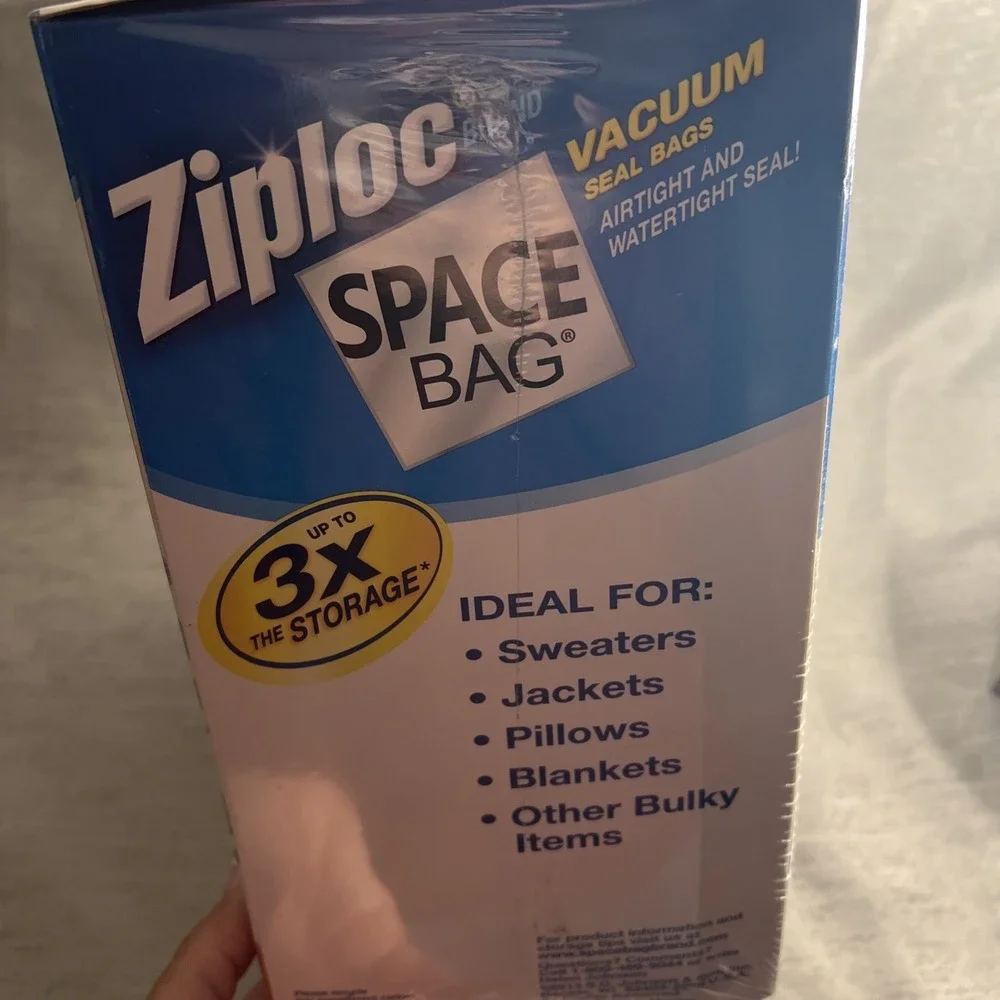 NEW Ziploc Space Bag Combo 12 Value Pack Vacuum Seal Air & Water Tight Storage